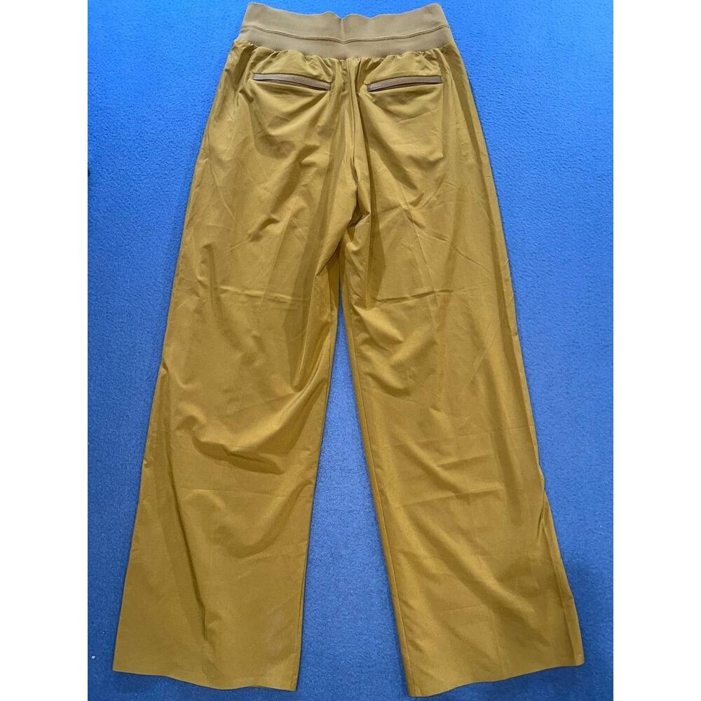 Athleta Nolita Wide Leg Pants Gold Pull On Track Slouchy Travel Casual 6 A009925 - Picture 2 of 9